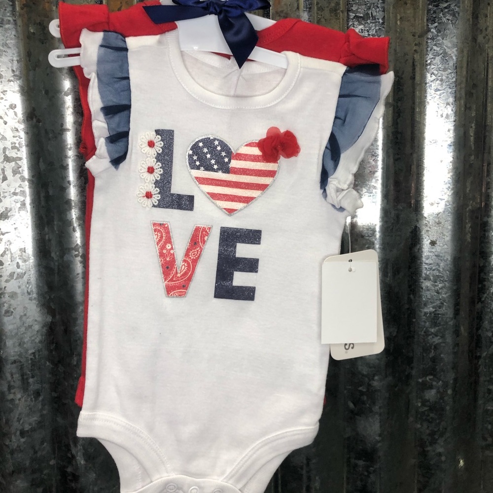 Love Red White Blue Baby Starters 9 month